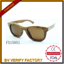 Comercial de alibaba aseguramiento 2015 madera gafas de sol y gafas de sol de Fudan (FX15051)